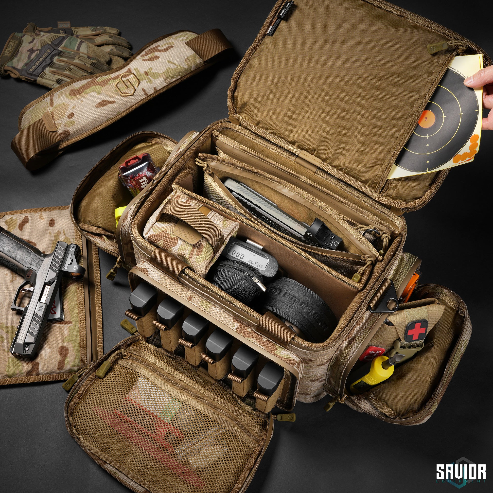 MultiCam® Specialist Range Bag w/ 3 Pistol Sleeves - Image 11