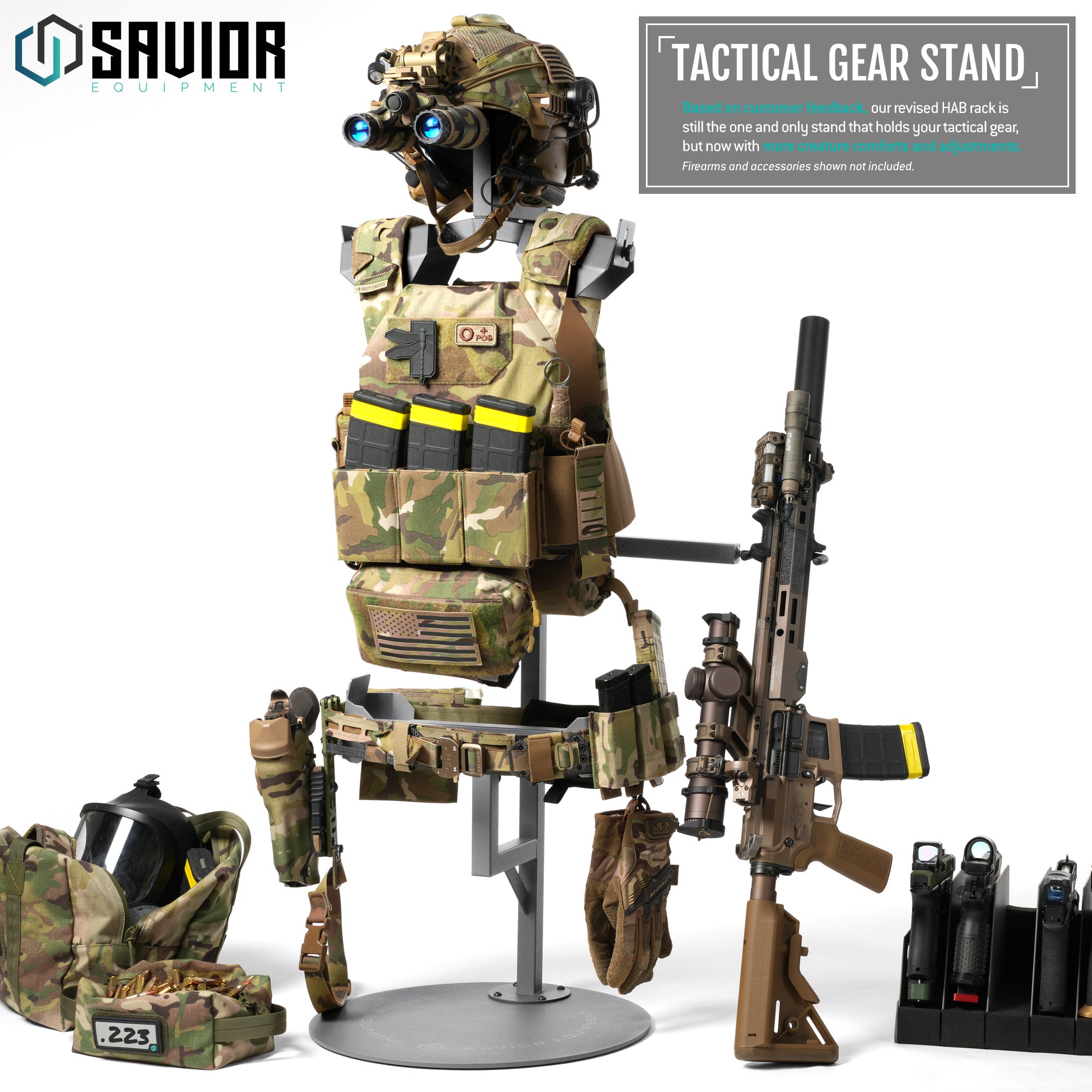 H.A.B Rack 2.0 - Tactical Gear Stand W/ Rifle Rack - Image 8