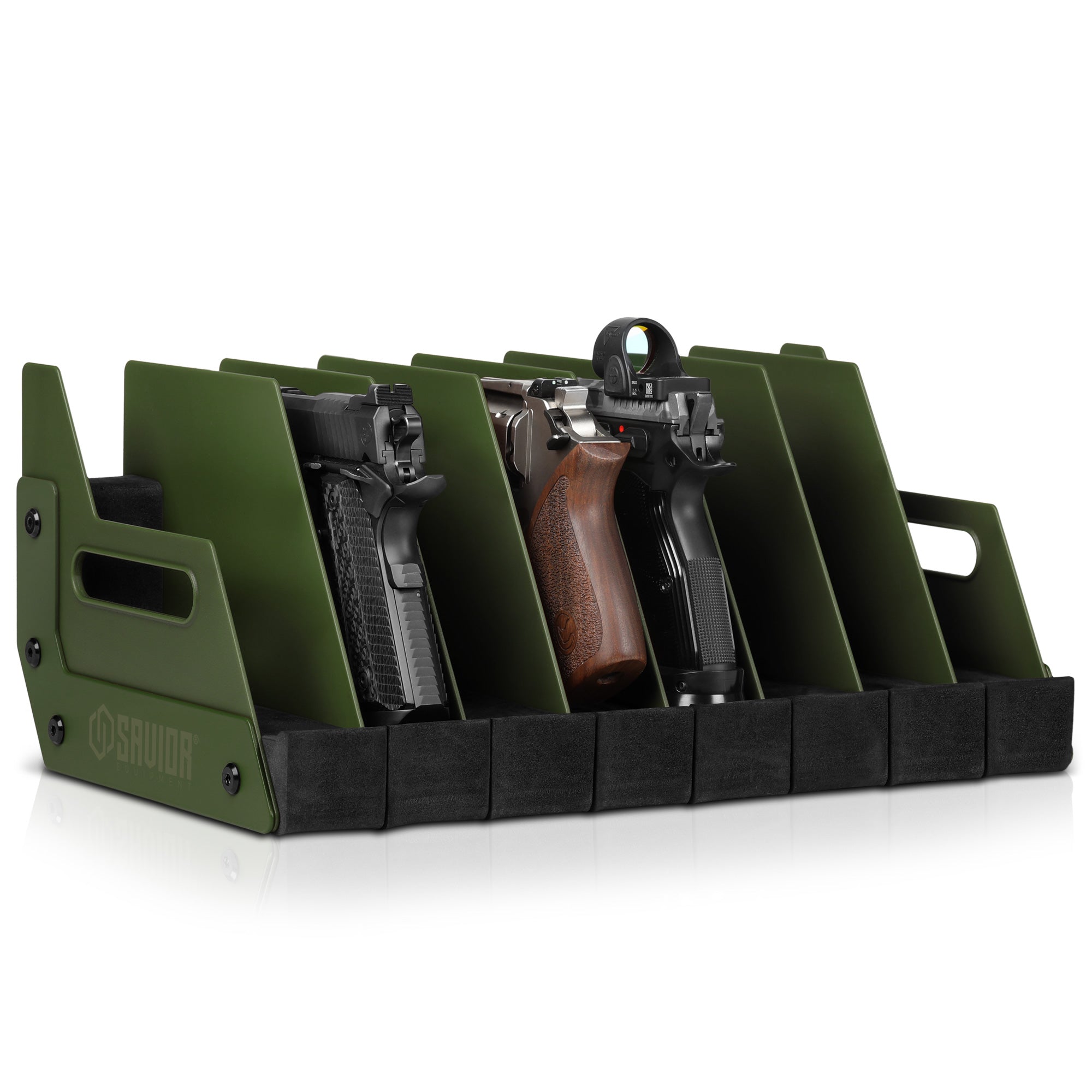 Mobile Pistol Storage Rack w/ Handle - 4/6/8/12 Slots - Image 21