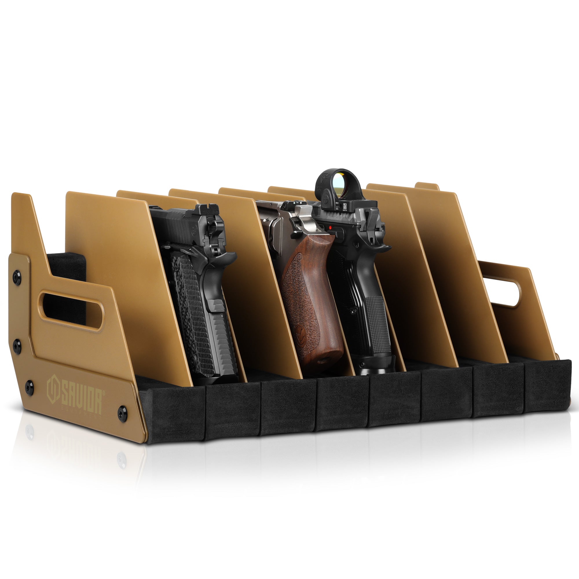 Mobile Pistol Storage Rack w/ Handle - 4/6/8/12 Slots - Image 31