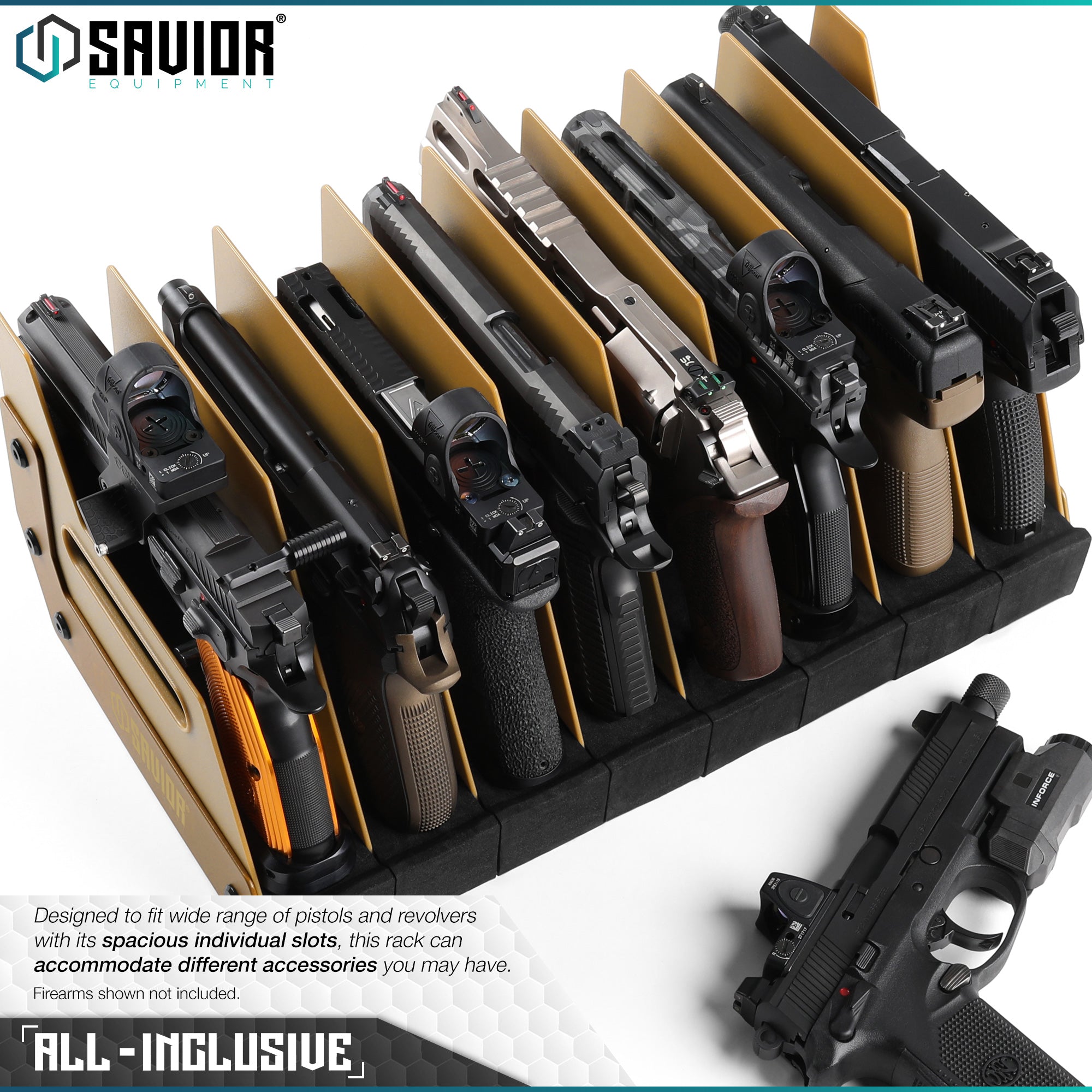 Mobile Pistol Storage Rack w/ Handle - 4/6/8/12 Slots - Image 33