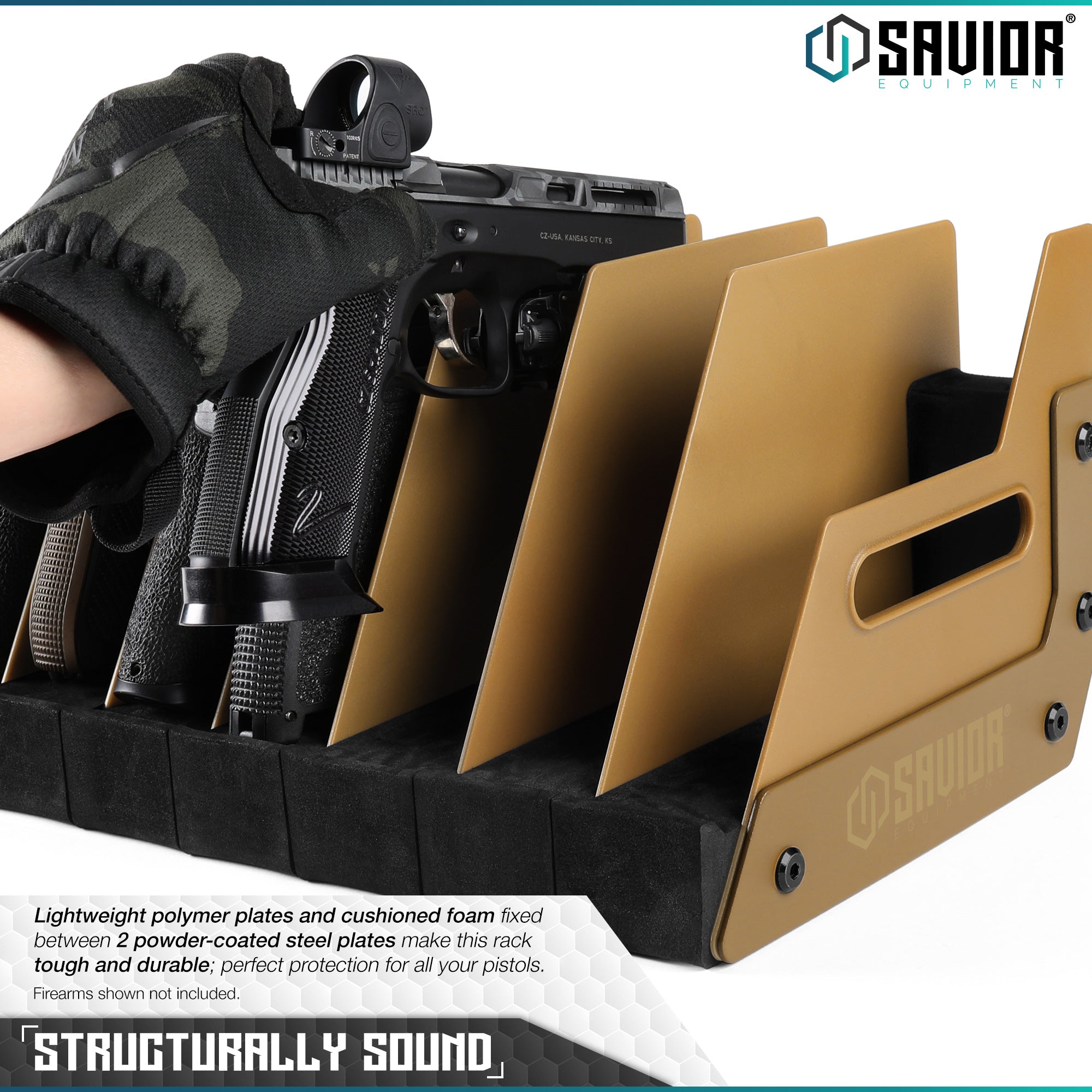 Mobile Pistol Storage Rack w/ Handle - 4/6/8/12 Slots - Image 35