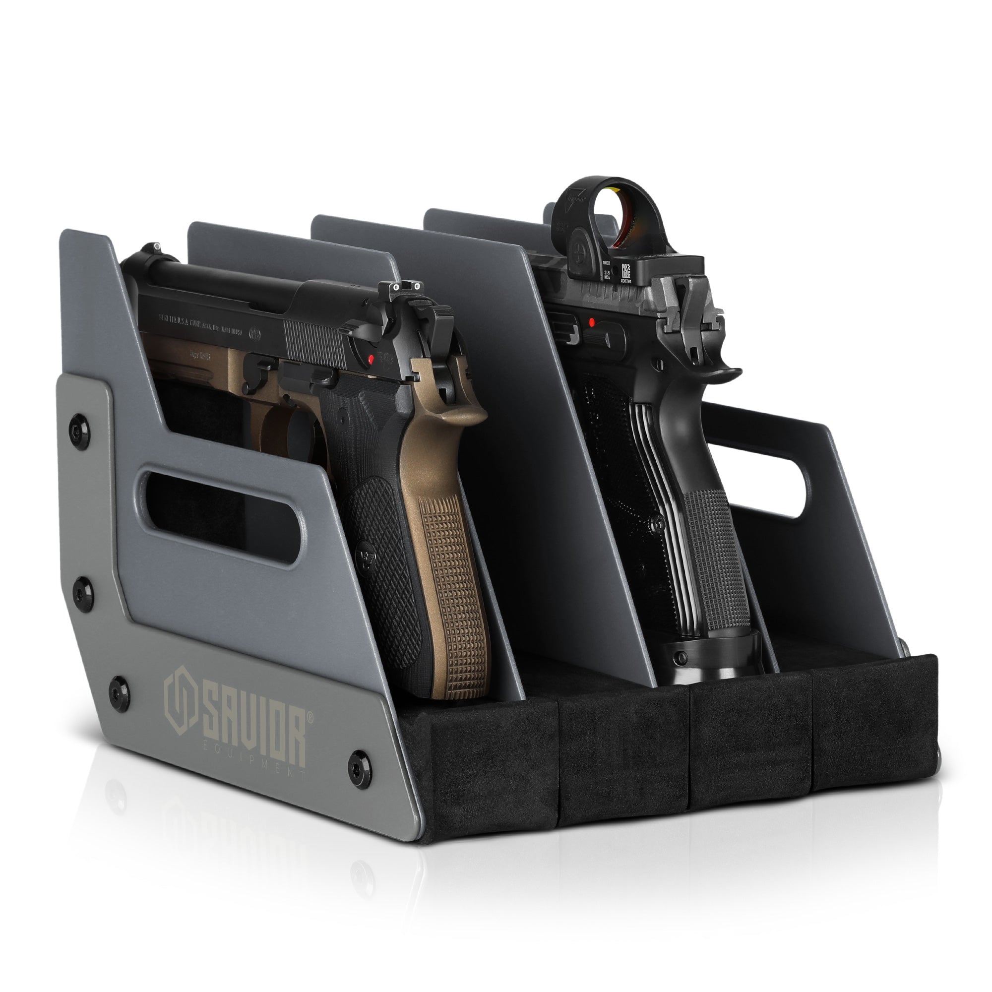 Mobile Pistol Storage Rack w/ Handle - 4/6/8/12 Slots - Image 10