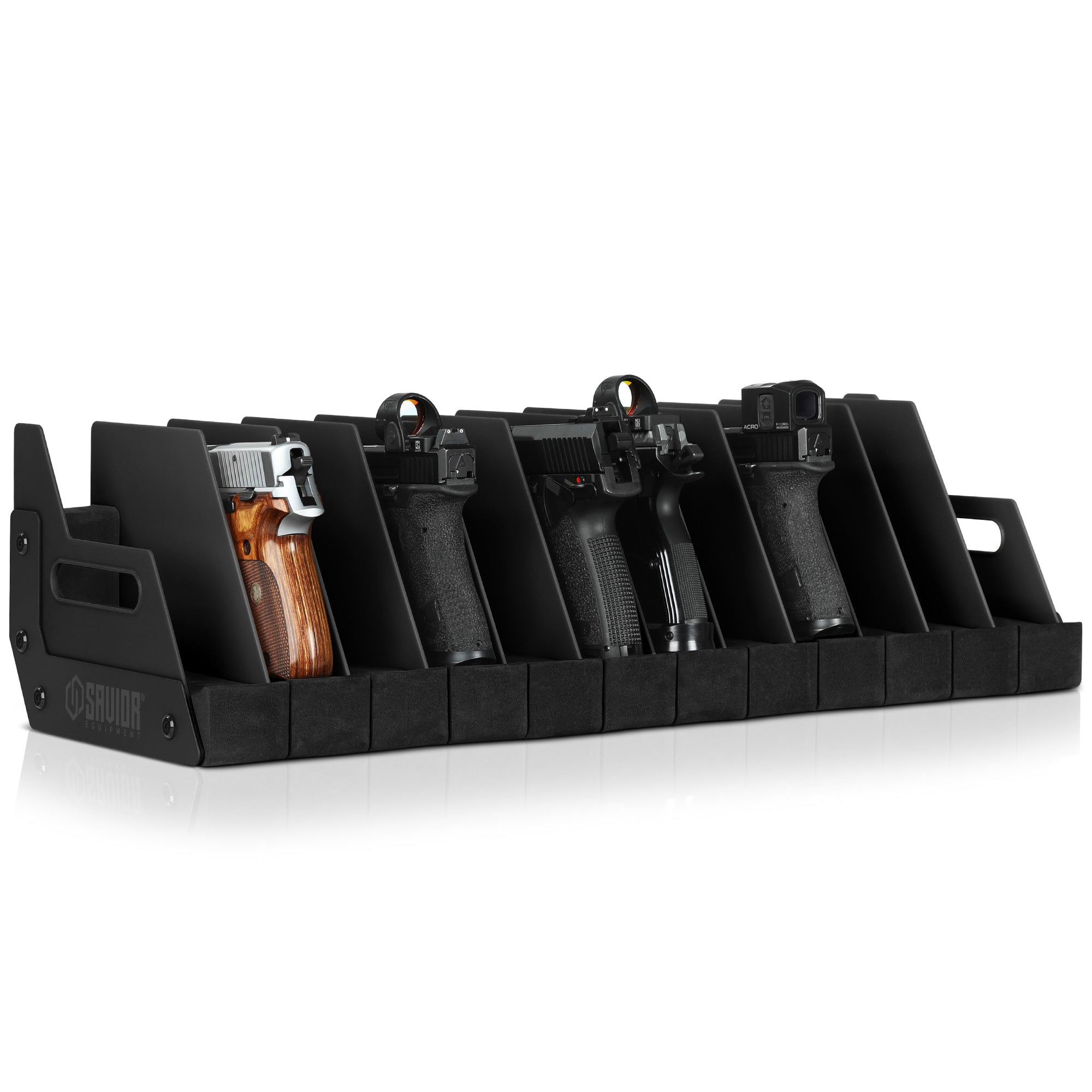 Mobile Pistol Storage Rack w/ Handle - 4/6/8/12 Slots - Image 4