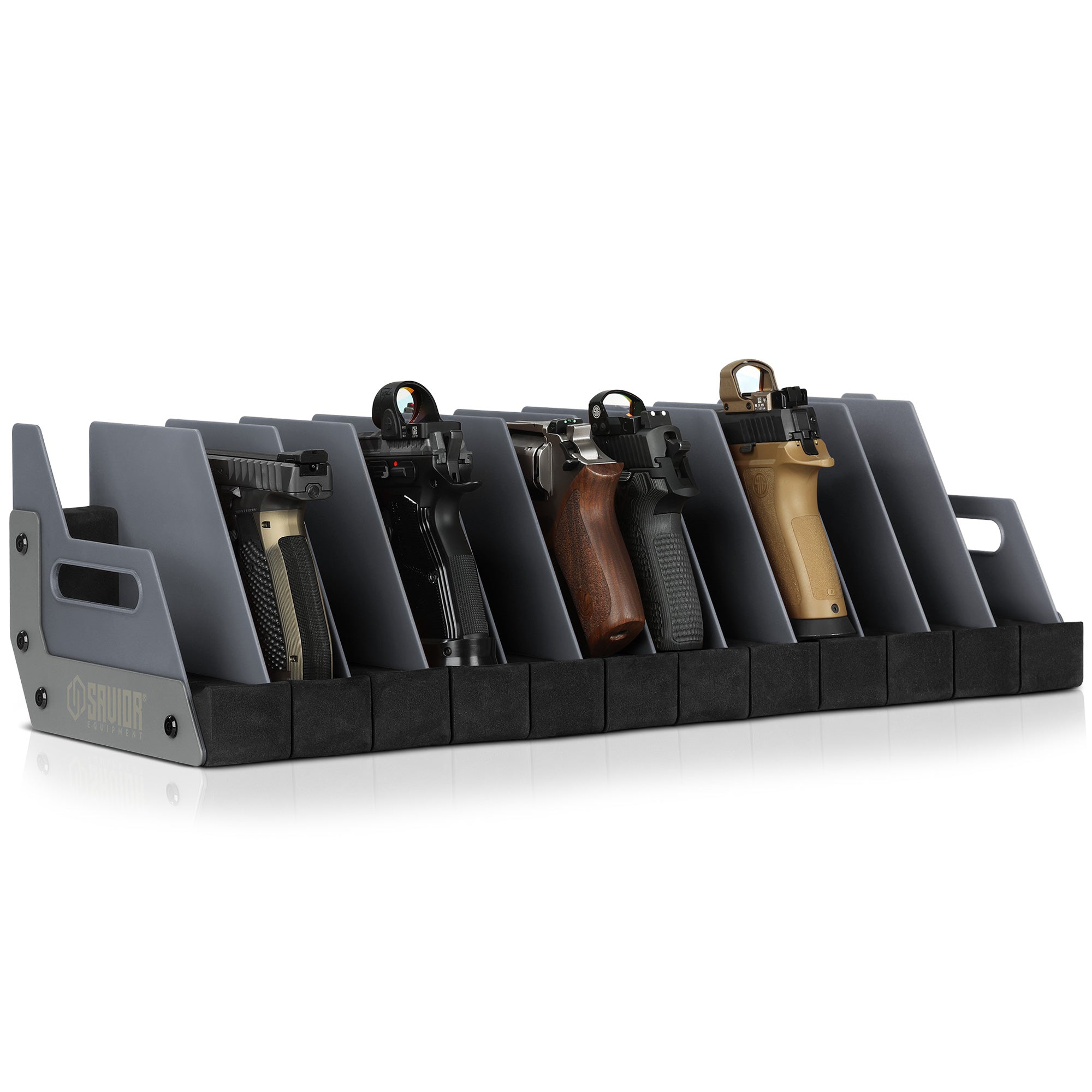 Mobile Pistol Storage Rack w/ Handle - 4/6/8/12 Slots - Image 13