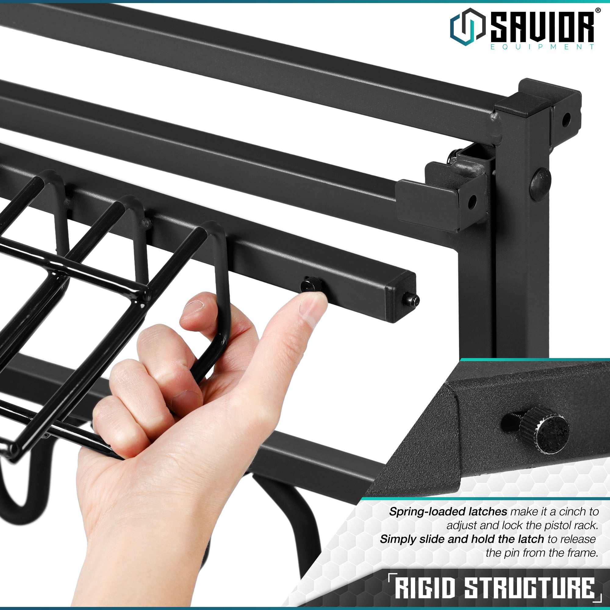 Pistol Rack Attachment for Shorty Rifle Rack - 8 Slots - Image 4