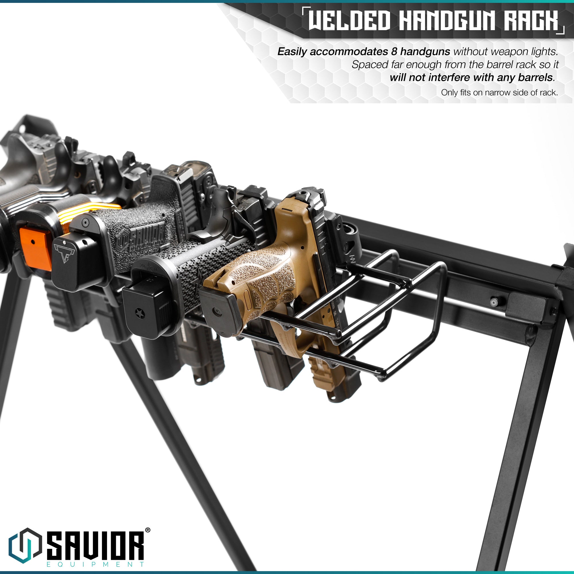 Pistol Rack Attachment for Shorty Rifle Rack - 8 Slots - Image 5