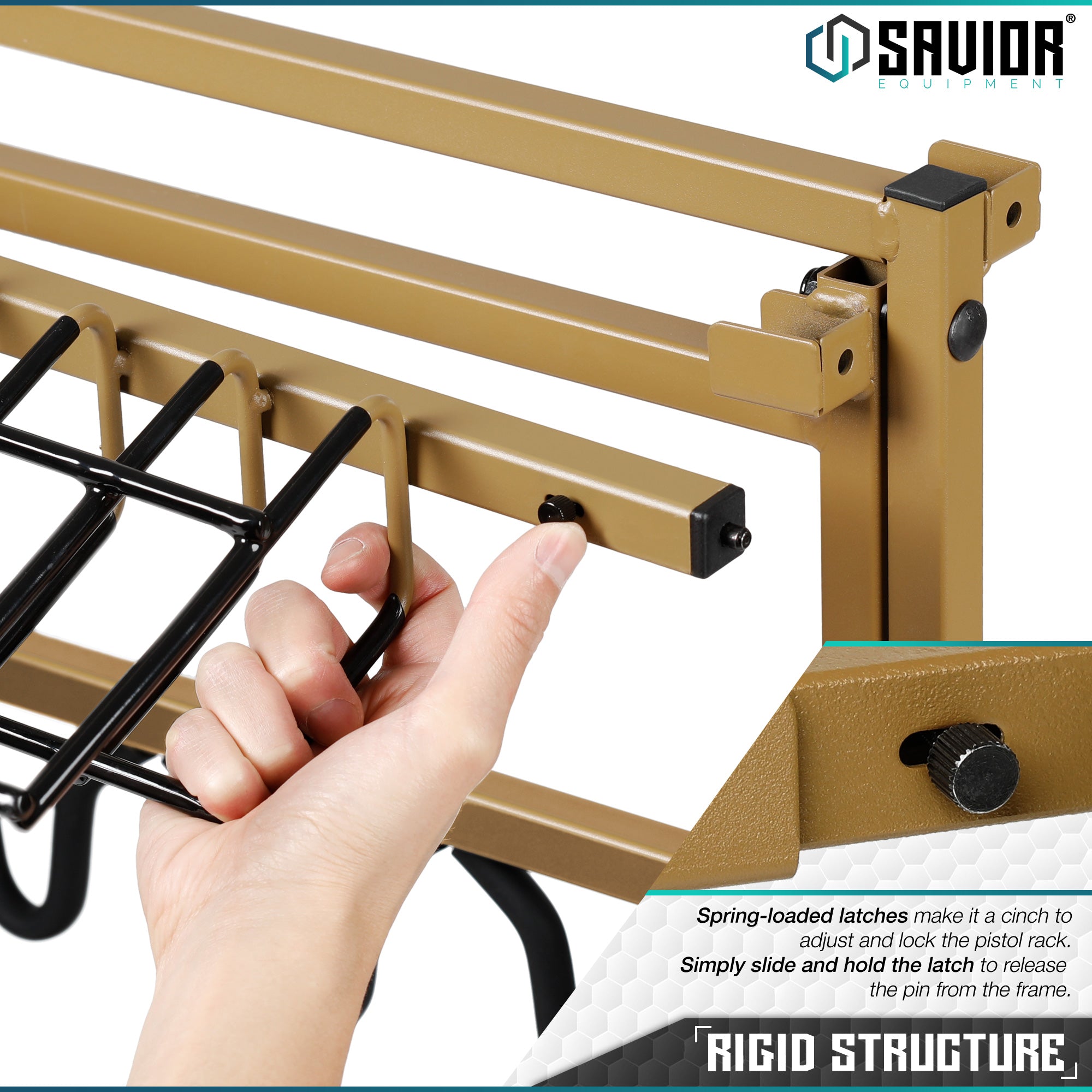 Pistol Rack Attachment for Shorty Rifle Rack - 8 Slots - Image 10