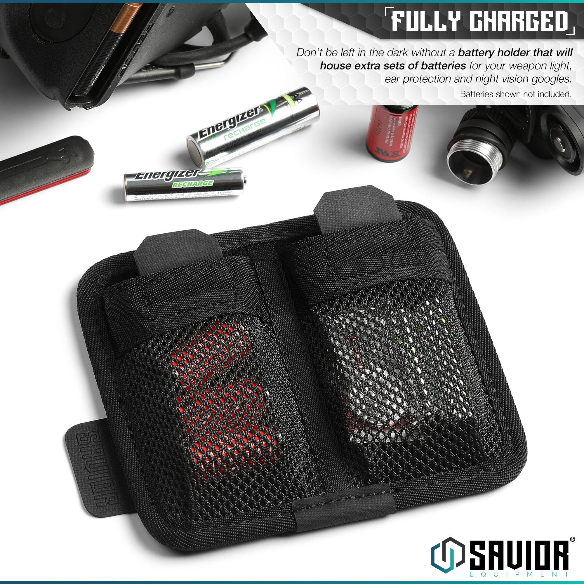 Battery Holder w/ Hook Backing - 2 Slot - Image 2