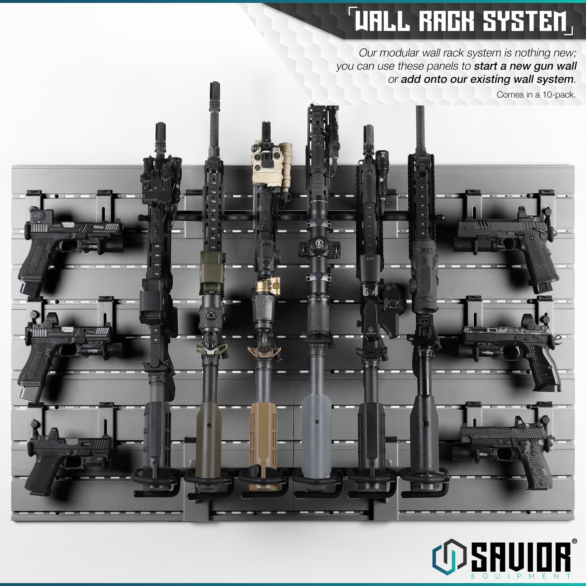 Wall Rack System - 10 Panels (48" W x 31" H) - Image 8