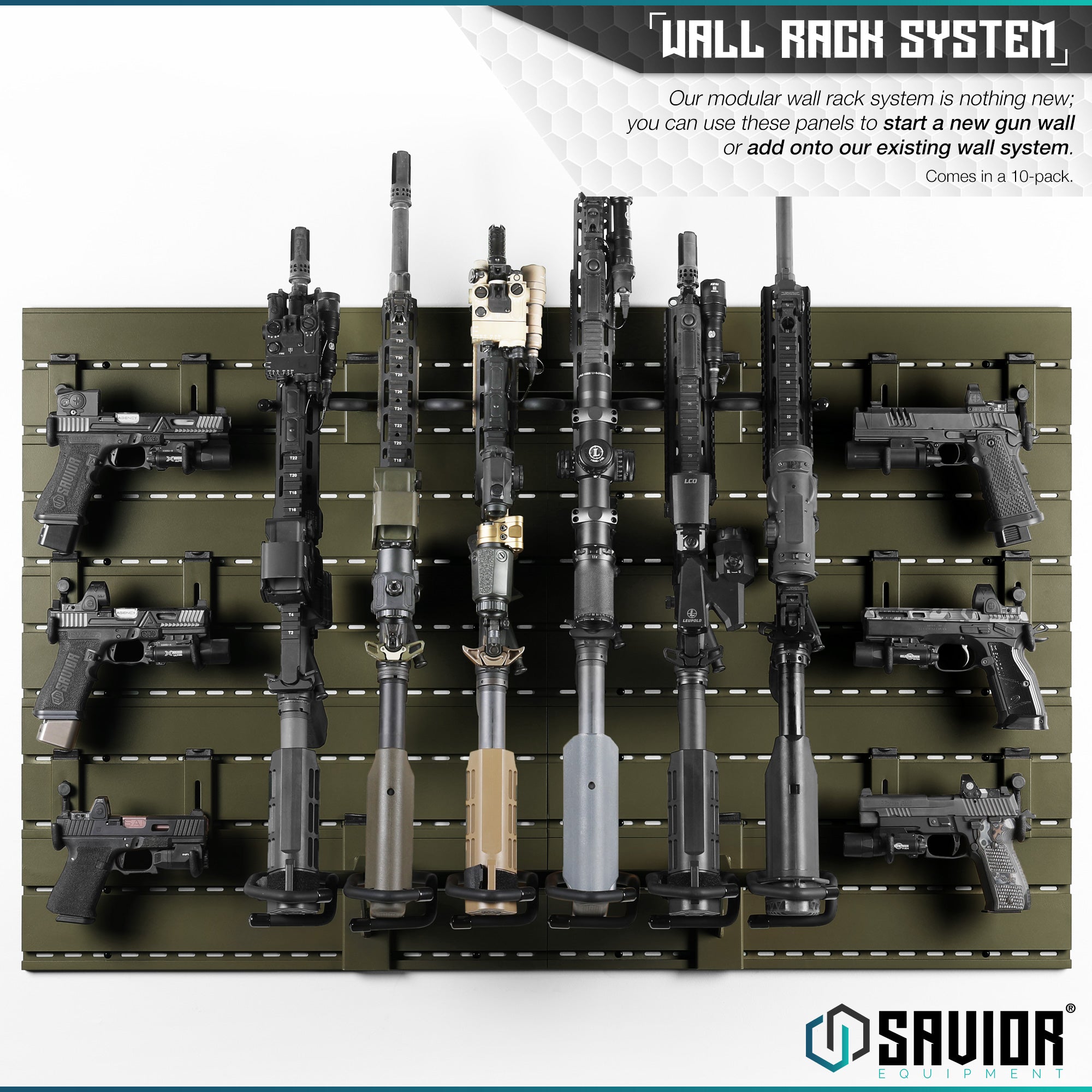 Wall Rack System - 10 Panels (48" W x 31" H) - Image 14