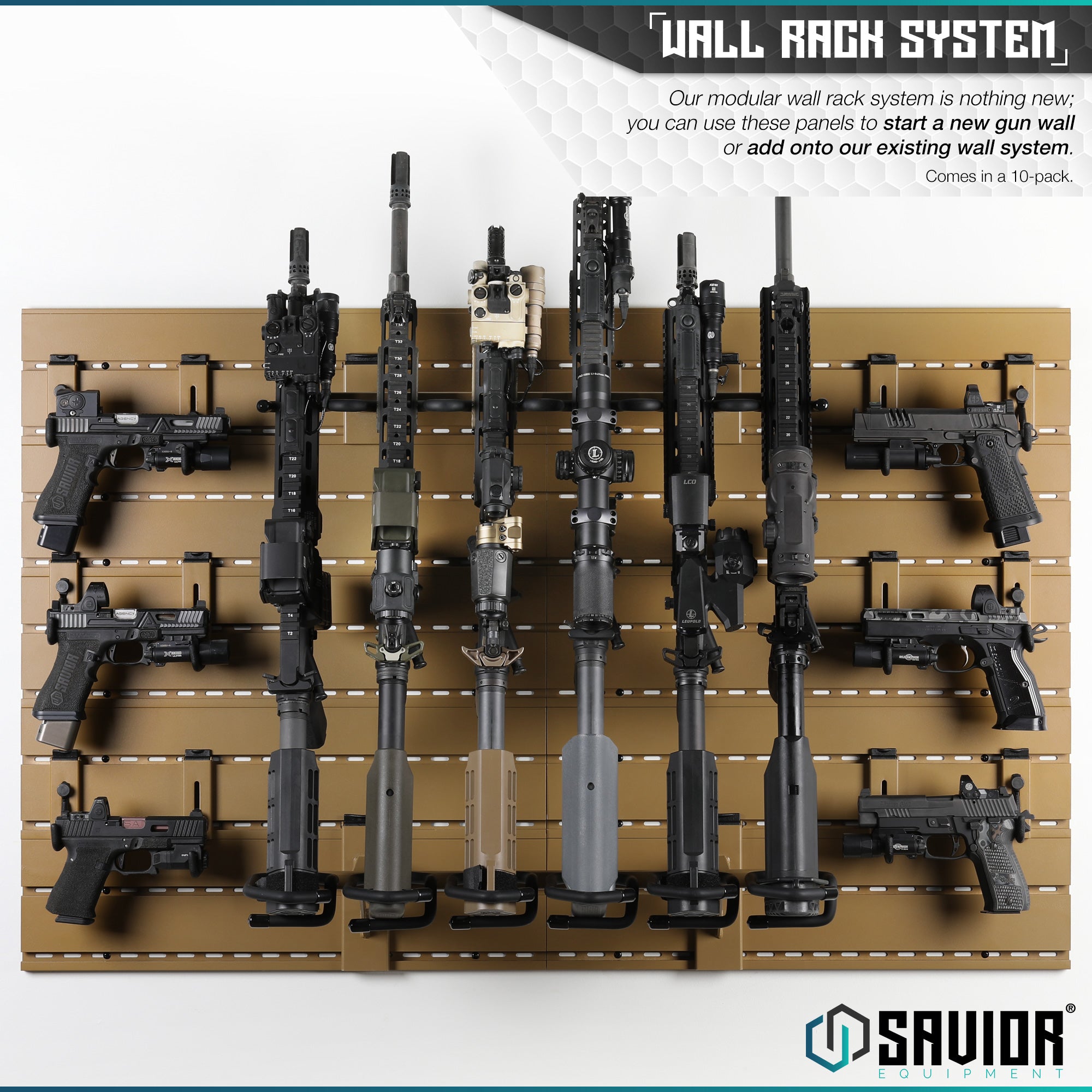 Wall Rack System - 10 Panels (48" W x 31" H) - Image 20